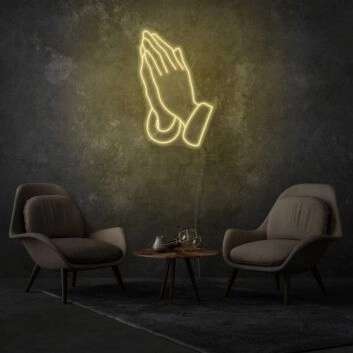 Hands In Prayer LED Sign