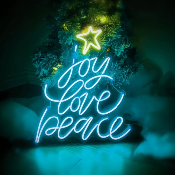 Love Peace Neon Sign Illuminate Your Space with Happiness, Affection, and Tranquility