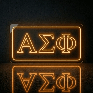Alpha Sigma Phi ΑΣΦ LED Neon Sign Celebrating Brotherhood and Tradition
