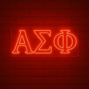 Alpha Sigma Phi ΑΣΦ LED Neon Sign Celebrating Brotherhood and Tradition