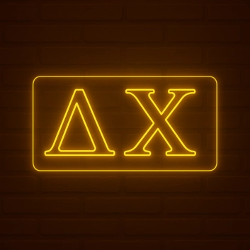 Delta Chi ΔΧ LED Neon Sign Celebrating Brotherhood and Leadership