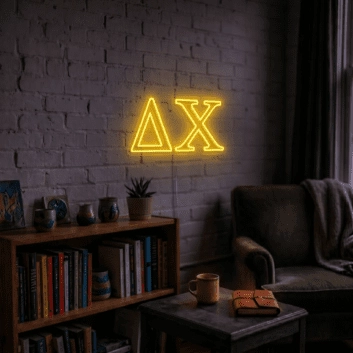 Delta Chi ΔΧ LED Neon Sign Celebrating Brotherhood and Leadership