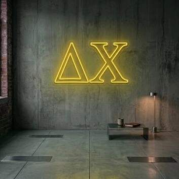 Delta Chi ΔΧ LED Neon Sign Celebrating Brotherhood and Leadership