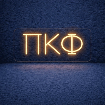 Pi Kappa Phi ΠΚΦ LED Neon Sign Celebrating Brotherhood and Service