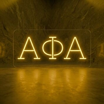 Alpha Phi Alpha ΑΦΑ LED Neon Sign Celebrating Brotherhood and Leadership