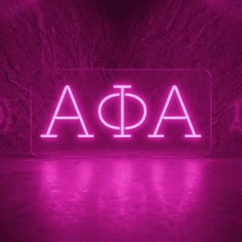 Alpha Phi Alpha ΑΦΑ LED Neon Sign Celebrating Brotherhood and Leadership
