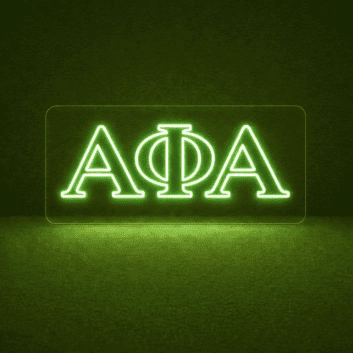 Alpha Phi Alpha ΑΦΑ LED Neon Sign Celebrating Brotherhood and Excellence