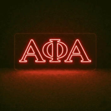 Alpha Phi Alpha ΑΦΑ LED Neon Sign Celebrating Brotherhood and Excellence