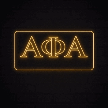 Alpha Phi Alpha ΑΦΑ LED Neon Sign Celebrating Brotherhood and Excellence