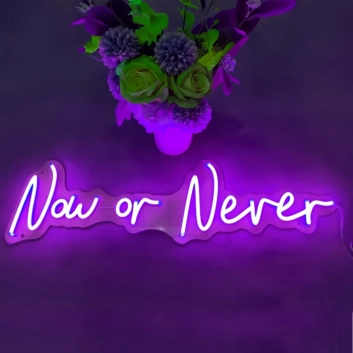 Now or Never LED Sign