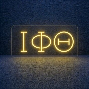 Iota Phi Theta ΙΦΘ LED Neon Sign Celebrating Brotherhood and Perseverance