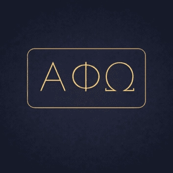 Alpha Phi Omega ΑΦΩ LED Neon Sign Celebrating Leadership, Friendship, and Service