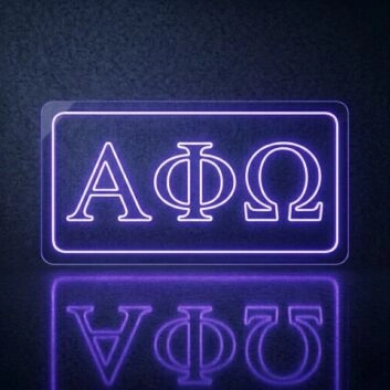 Alpha Phi Omega ΑΦΩ LED Neon Sign Celebrating Service and Leadership