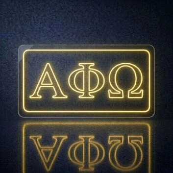 Alpha Phi Omega ΑΦΩ LED Neon Sign Celebrating Service and Leadership
