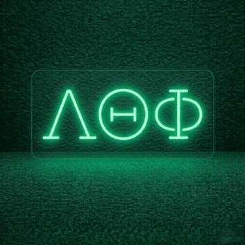 Lambda Theta Phi ΛΘΦ LED Neon Sign Celebrating Brotherhood and Unity