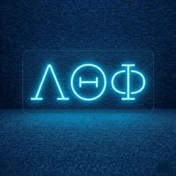 Lambda Theta Phi ΛΘΦ LED Neon Sign Celebrating Brotherhood and Unity