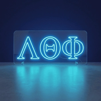 Lambda Theta Phi ΛΘΦ LED Neon Sign Celebrating Brotherhood and Culture