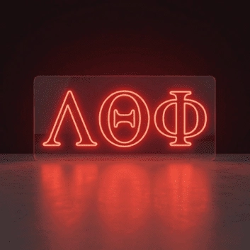 Lambda Theta Phi ΛΘΦ LED Neon Sign Celebrating Brotherhood and Culture