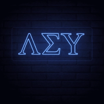 Lambda Sigma Upsilon ΛΣΥ LED Neon Sign Celebrating Brotherhood and Culture