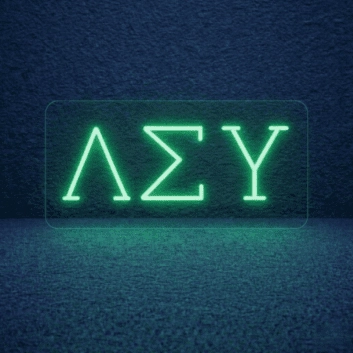 Lambda Sigma Upsilon ΛΣΥ LED Neon Sign Celebrating Brotherhood and Unity