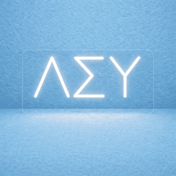 Lambda Sigma Upsilon ΛΣΥ LED Neon Sign Celebrating Brotherhood and Unity
