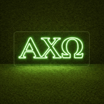 Alpha Chi Omega ΑΧΩ LED Neon Sign Celebrating Sisterhood and Empowerment