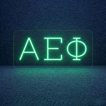 Alpha Epsilon Phi ΑΕΦ LED Neon Sign Celebrating Sisterhood and Empowerment