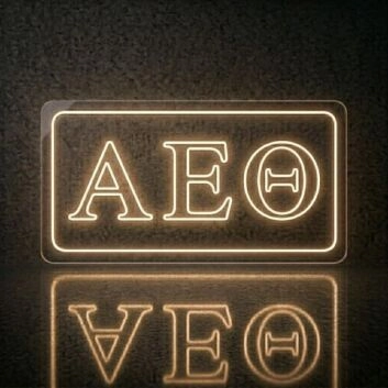 Alpha Epsilon Phi ΑΕΦ LED Neon Sign Celebrating Sisterhood and Unity