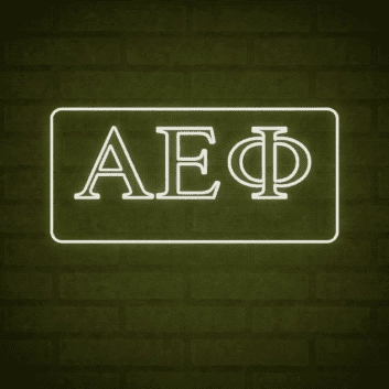 Alpha Epsilon Phi ΑΕΦ LED Neon Sign Celebrating Sisterhood and Unity