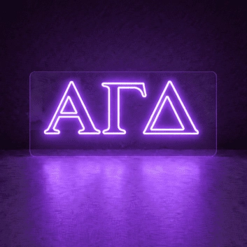 Alpha Gamma Delta ΑΓΔ LED Neon Sign Celebrating Sisterhood and Purpose