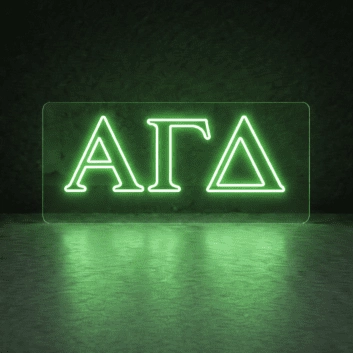 Alpha Gamma Delta ΑΓΔ LED Neon Sign Celebrating Sisterhood and Purpose