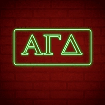 Alpha Gamma Delta ΑΓΔ LED Neon Sign Celebrating Sisterhood and Purpose
