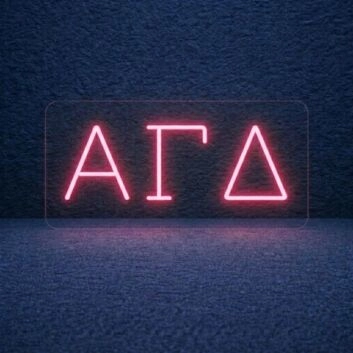 Alpha Gamma Delta ΑΓΔ LED Neon Sign Celebrating Sisterhood and Leadership