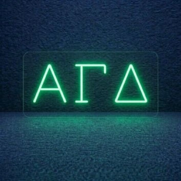 Alpha Gamma Delta ΑΓΔ LED Neon Sign Celebrating Sisterhood and Leadership