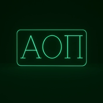 Alpha Omicron Pi ΑΟΠ LED Neon Sign Celebrating Sisterhood and Service
