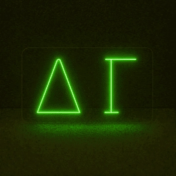 Delta Gamma ΔΓ LED Neon Sign Celebrating Sisterhood and Service