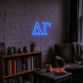Delta Gamma ΔΓ LED Neon Sign Celebrating Sisterhood and Friendship