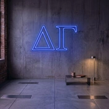 Delta Gamma ΔΓ LED Neon Sign Celebrating Sisterhood and Friendship