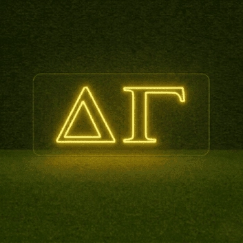 Delta Gamma ΔΓ LED Neon Sign Celebrating Sisterhood and Friendship