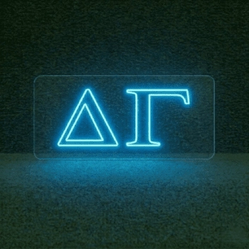 Delta Gamma ΔΓ LED Neon Sign Celebrating Sisterhood and Friendship