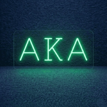 Alpha Kappa Alpha ΑΚΑ LED Neon Sign Celebrating Sisterhood and Service