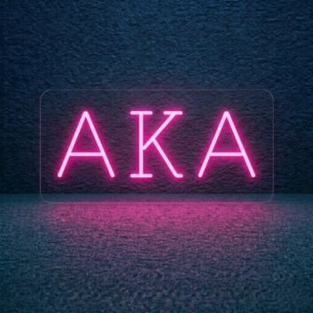 Alpha Kappa Alpha ΑΚΑ LED Neon Sign Celebrating Sisterhood and Service