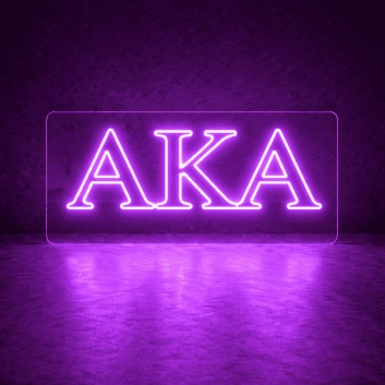 Alpha Kappa Alpha ΑΚΑ LED Neon Sign Celebrating Sisterhood and Leadership