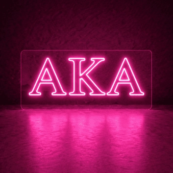 Alpha Kappa Alpha ΑΚΑ LED Neon Sign Celebrating Sisterhood and Leadership