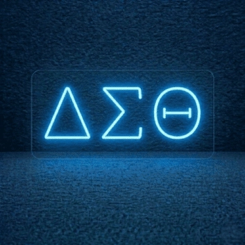 Delta Sigma Theta ΔΣΘ LED Neon Sign Celebrating Sisterhood and Service