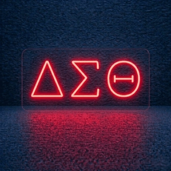 Delta Sigma Theta ΔΣΘ LED Neon Sign Celebrating Sisterhood and Service
