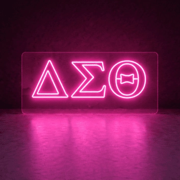 Delta Sigma Theta ΔΣΘ LED Neon Sign Celebrating Sisterhood and Leadership