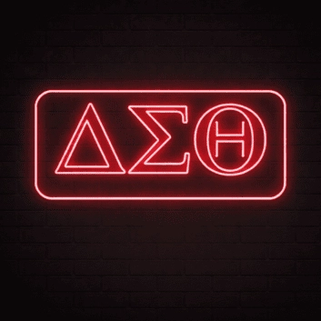 Delta Sigma Theta ΔΣΘ LED Neon Sign Celebrating Sisterhood and Leadership