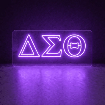 Delta Sigma Theta ΔΣΘ LED Neon Sign Celebrating Sisterhood and Leadership