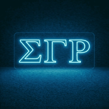 Sigma Gamma Rho ΣΓΡ LED Neon Sign Celebrating Sisterhood and Education